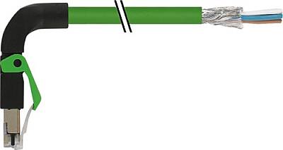 7000-74241-7967000 RJ45 male 90° down with cable shielded PUR 1x4xAWG22 shielded gn UL/CSA+drag ch. 70m - 1
