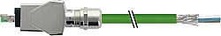 7000-74607-7940500 RJ45 Push Pull male 0° with cable PUR 1x4xAWG22 shielded gn UL/CSA 5m