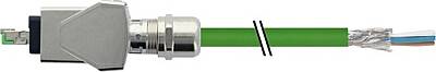 7000-74607-7940500 RJ45 Push Pull male 0° with cable PUR 1x4xAWG22 shielded gn UL/CSA 5m - 1