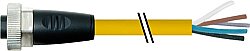 7000-78021-P540300 7/8'' female 0° with cable PUR 5x1.5 ye UL/CSA+drag ch. 3m