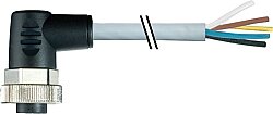 7000-78051-9610750 7/8'' female 90° with cable PUR 5x1.5 gy UL/CSA+drag ch. 7.5m