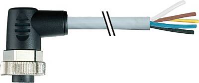 7000-78051-9610750 7/8'' female 90° with cable PUR 5x1.5 gy UL/CSA+drag ch. 7.5m - 1