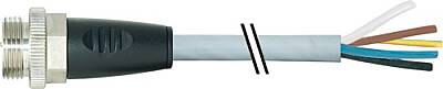 7000-78421-9650500 7/8'' male 0° with cable PUR 5x1.0 gy 5m - 1