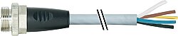 7000-78421-9651800 7/8'' male 0° with cable PUR 5x1.0 gy 18m