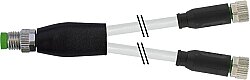 7000-87011-2100300 Y-Distributor M8 male / M8 female 0° A-cod. PVC 3x0.25 gy UL/CSA 3m