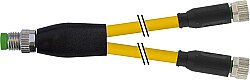 7000-87061-0110060 Y-Distributor M8 male / M8 female 0° A-cod. PVC 4x0.25 ye UL/CSA 0.6m