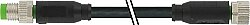 7000-88001-6300150 M8 male 0° / M8 female 0° A-cod. PUR 3x0.25 bk UL/CSA+drag ch. 1.5m