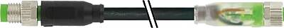 7000-88002-6300200 M8 male 0° / M8 female 0° A-cod. LED PUR 3x0.25 bk UL/CSA+drag ch. 2m - 1