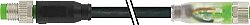 7000-88002-6500100 M8 male 0° / M8 female 0° A-cod. LED PUR 3x0.25 bk UL/CSA+robot+drag ch. 1m