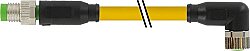 7000-88021-0100060 M8 male 0° / M8 female 90° A-cod. PVC 3x0.25 ye UL/CSA 0.6m