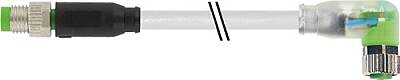 7000-88041-2301500 M8 male 0° / M8 female 90° A-cod. LED PUR 3x0.25 gy UL/CSA+drag ch. 15m - 1