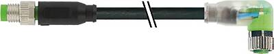 7000-88051-6310200 M8 male 0° / M8 female 90° A-cod. LED PUR 4x0.25 bk UL/CSA+drag ch. 2m - 1