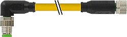 7000-88071-0110300 M8 male 90° / M8 female 0° A-cod. PVC 4x0.25 ye UL/CSA 3m