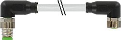 7000-88091-2310150 M8 male 90° / M8 female 90° A-cod. PUR 4x0.25 gy UL/CSA+drag ch. 1.5m