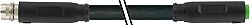 7000-88121-6100060 M8 male 0° / M8 female 0° A-cod. snap-in PVC 3x0.25 bk UL/CSA 0.6m