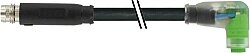 7000-88161-6100200 M8 male 0° / M8 female 90° A-cod. snap-in LED PVC 3x0.25 bk UL/CSA 2m