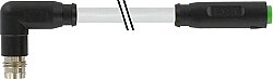 7000-88181-2500060 M8 male 90° / M8 female 0° A-cod. snap-in PUR 3x0.25 gy UL/CSA+robot+drag ch. 0.6m