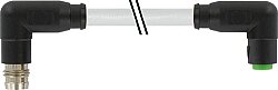 7000-88201-2300100 M8 male 90° / M8 female 90° A-cod. snap-in PUR 3x0.25 gy UL/CSA+drag ch. 1m