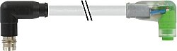 7000-88221-2300150 M8 male 90° / M8 female 90° A-cod. snap-in LED PUR 3x0.25 gy UL/CSA+drag ch. 1.5m