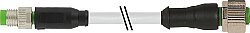 7000-88241-2100300 M8 male 0° / M12 female 0° A-cod. PVC 3x0.25 gy UL/CSA 3m