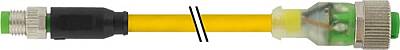 7000-88245-0500100 M8 male 0° / M12 female 0° A-cod. LED PUR 3x0.25 ye UL/CSA+robot+drag ch. 1m - 1