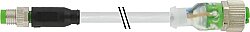7000-88245-2500200 M8 male 0° / M12 female 0° A-cod. LED PUR 3x0.25 gy UL/CSA+robot+drag ch. 2m