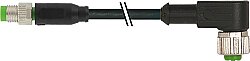 7000-88261-6101000 M8 male 0° / M12 female 90° A-cod. PVC 3x0.25 bk UL/CSA 10m