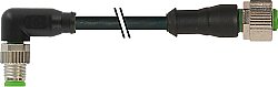 7000-88311-6110120 M8 male 90° / M12 female 0° A-cod. PVC 4x0.25 bk UL/CSA 1.2m