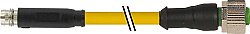 7000-88361-0300200 M8 male 0° snap-in / M12 female 0° A-cod. screw-in PUR 3x0.25 ye UL/CSA+drag ch. 2m