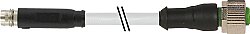 7000-88361-2500200 M8 male 0° snap-in / M12 female 0° A-cod. screw-in PUR 3x0.25 gy UL/CSA+robot+drag ch. 2m