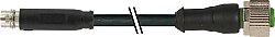 7000-88361-6500030 M8 male 0° snap-in / M12 female 0° A-cod. screw-in PUR 3x0.25 bk UL/CSA+robot+drag ch. 0.3m