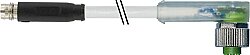 7000-88401-2100060 M8 male 0° snap-in/M12 fem. 90° A-cod.screw-in LED PVC 3x0.25 gy UL/CSA 0.6m