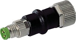 7000-88531-0000000 Adaptor M8 male / M12 female A-cod. 4-pol. / 4-pol., conf. 1,2,3,4