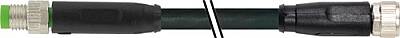 7000-89301-6950060 M8 male 0° / M8 female 0° B-cod. PUR 5x0.25 bk UL 0.6m - 1