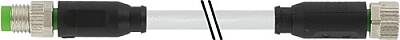 7000-89511-2011700 M8 male 0° / M8 female 0° A-cod. shielded PVC 4x0.34 shielded gy UL/CSA 17m - 1