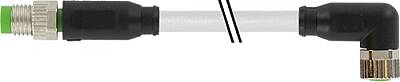 7000-89521-2400060 M8 male 0° / M8 female 90° A-cod. shielded PUR 3x0.34 shielded gy UL/CSA+drag ch. 0.6m - 1