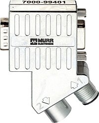 7000-99401-0000000 Adapter M12 male/ female B-cod. / D-Sub 9-pol. 35° Shielded, 12Mbit/s