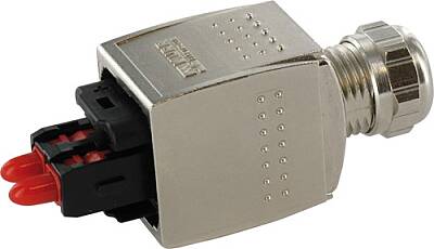 7000-99691-0000000 Push Pull SCRJ POF male 0° crimp connection 2-pol., POF 1mm, 6,5 - 9,5mm - 1