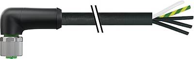 7000-P3231-P351000 M12 Power female 90° K-cod. with cable PUR 5x2.5 bk UL/CSA+drag ch. 10m - 1