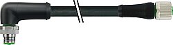7000-P3261-P150500 M12 Power male 90° / female 0° K-cod. PUR 5x1.5 bk UL/CSA+drag ch. 5m