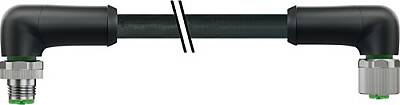 7000-P3271-P150300 M12 Power male 90° / female 90° K-cod. PUR 5x1.5 bk UL/CSA+drag ch. 3m - 1