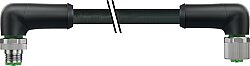 7000-P3271-P150500 M12 Power male 90° / female 90° K-cod. PUR 5x1.5 bk UL/CSA+drag ch. 5m