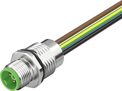 7000-P3281-9880100 M12 Power male recept. K-cod. front PUR-wires 5x1.5 1m - 1