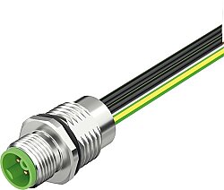 7000-P3281-9950050 M12 Power male recept. K-cod. front PE-X-wires 5x2.5 UL 0,5m