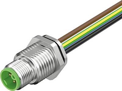 7000-P3285-9880100 M12 Power male recept. K-cod. rear PUR-wires 5x1.5 1m - 1