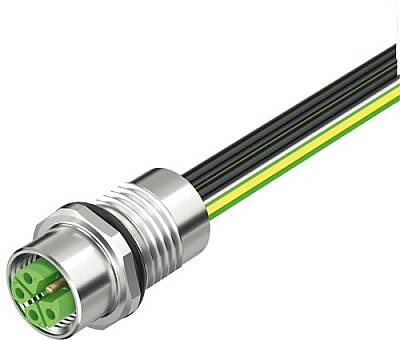 7000-P3291-9950050 M12 Power female recept. K-cod. front PE-X-wires 5x2.5 UL 0,5m - 1
