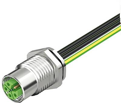 7000-P3295-9950050 M12 Power female recept. K-cod. rear PE-X-wires 5x2.5 UL 0,5m - 1