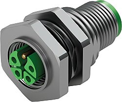 7000-P3911-0000000 M12 POWER PANEL FEED THROUGH 5-pole K-CODED