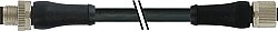 7000-P4141-P070400 M12 Power male 0° / female 0° L-cod. PUR 4x1.5 bk UL/CSA+drag ch. 4m