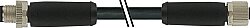 7000-P4141-P371500 M12 Power male 0° / female 0° L-cod. PUR 4x2.5 bk UL/CSA+drag ch. 15m